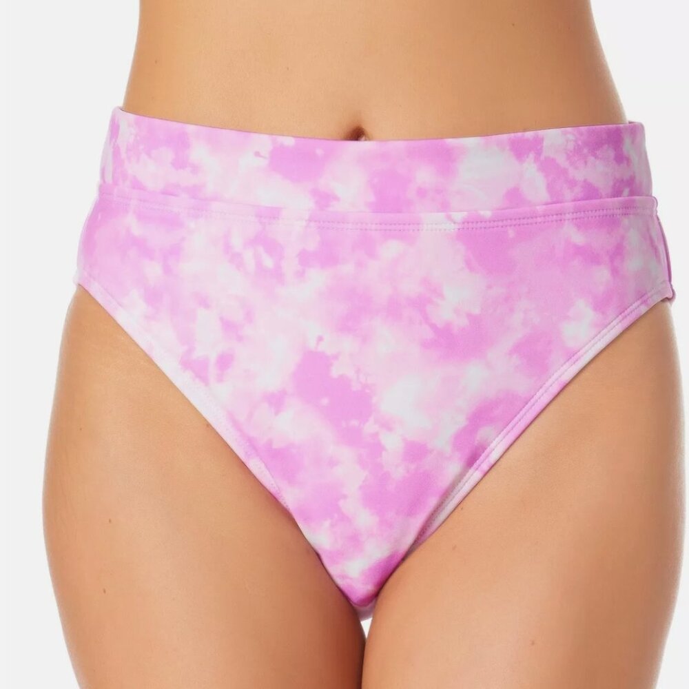 Juniors Womens Tie-Dye High Waist Swim Bottom Separates